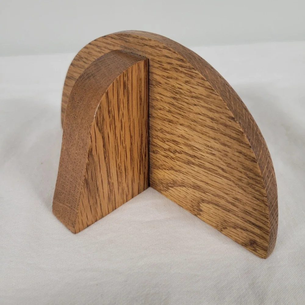 Vintage Oak Wood Wall Mount Stand Display‎ Holder Slot for Photo Frame